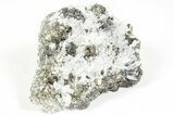 Gleaming Pyrite and Sphalerite on Quartz Crystals - Peru #238936-3